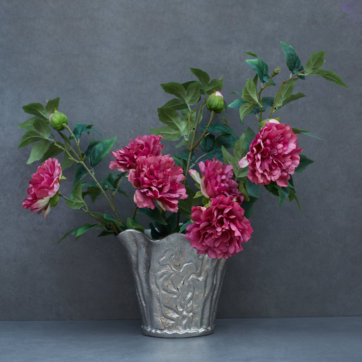 Artificial Peony Stem Magenta
