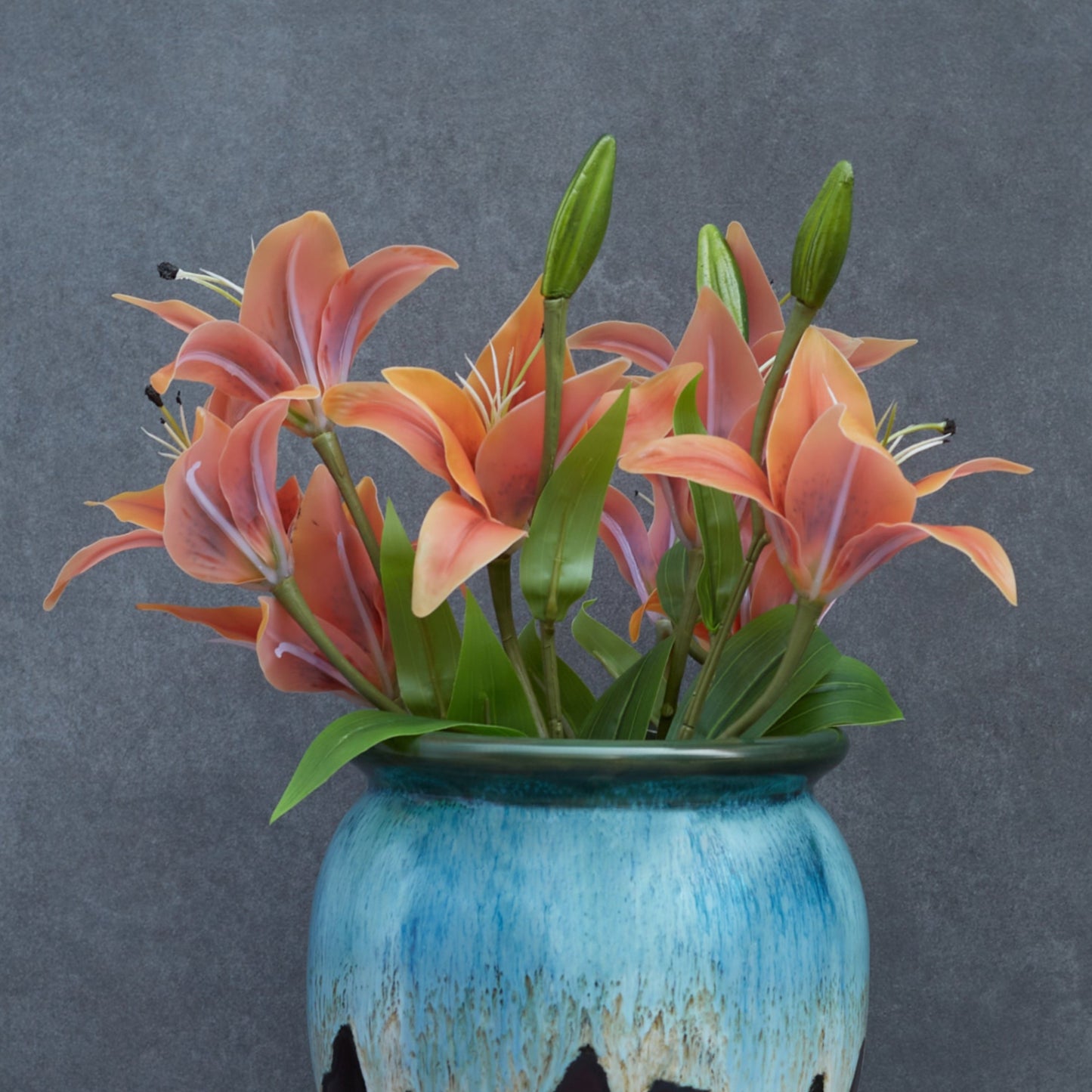 Artificial Lily Bunch Orange