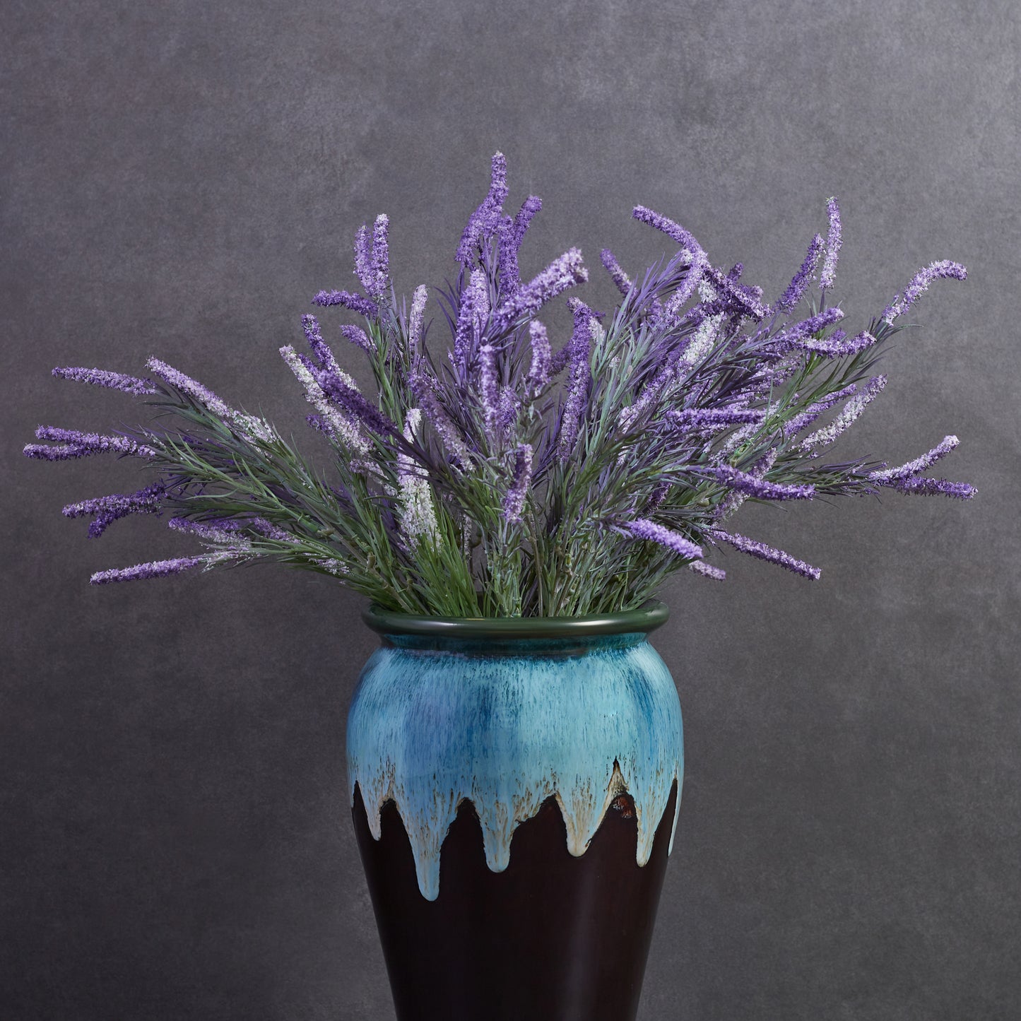 Artificial Wild Rush Stem Lavender - Set of 2