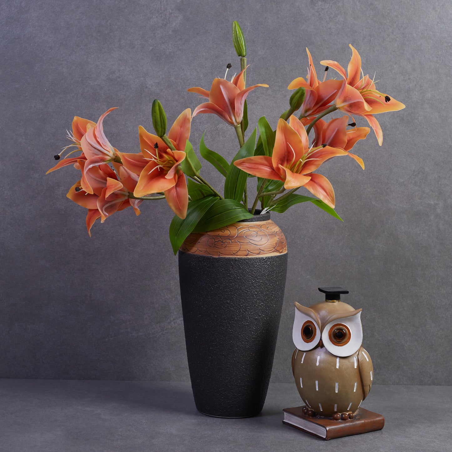 Artificial Lily Bunch Orange