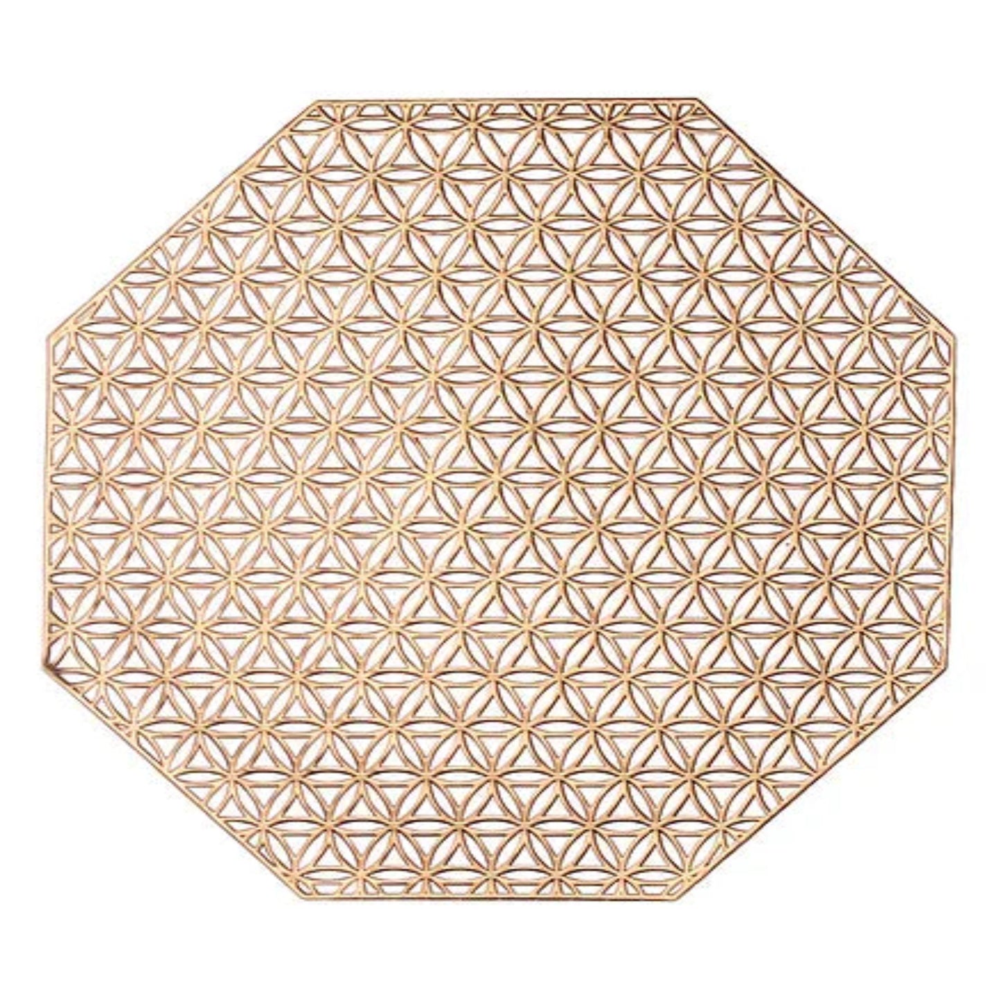 Hexagonal gold Placemat Set Of 2
