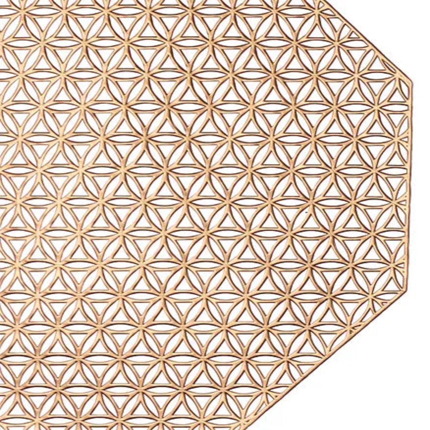 Hexagonal gold Placemat Set Of 2
