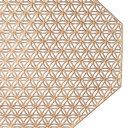 Hexagonal gold Placemat - Set of 2