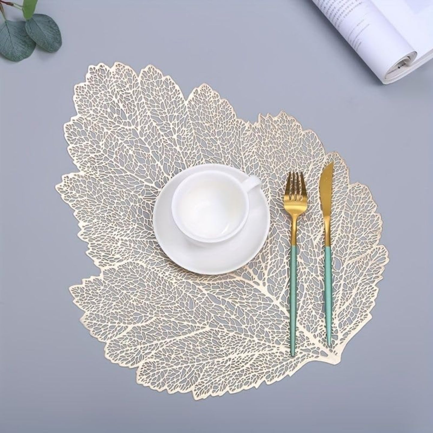 Gold Leaf Placemats Set Of 2