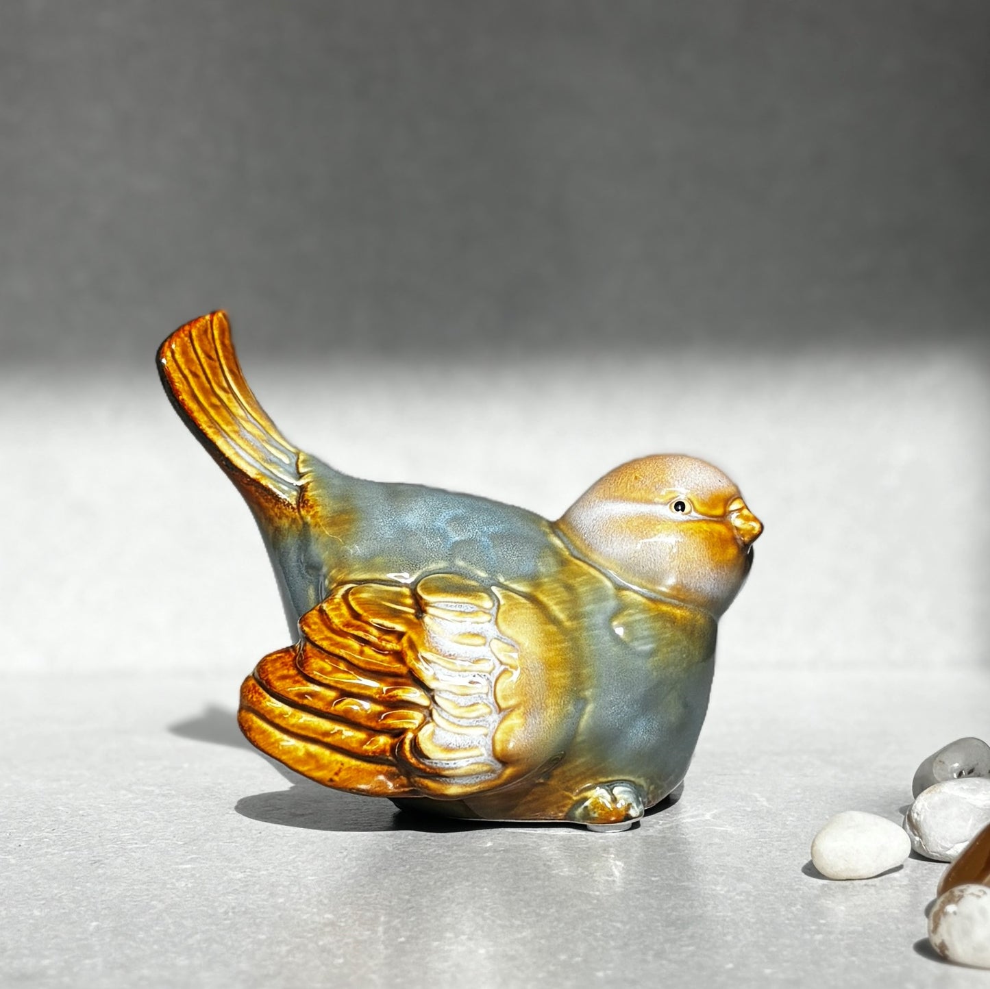 Blue Ceramic Bird