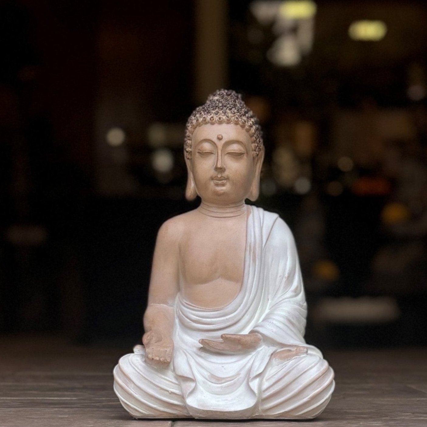 Serene Sitting Buddha Sculpture