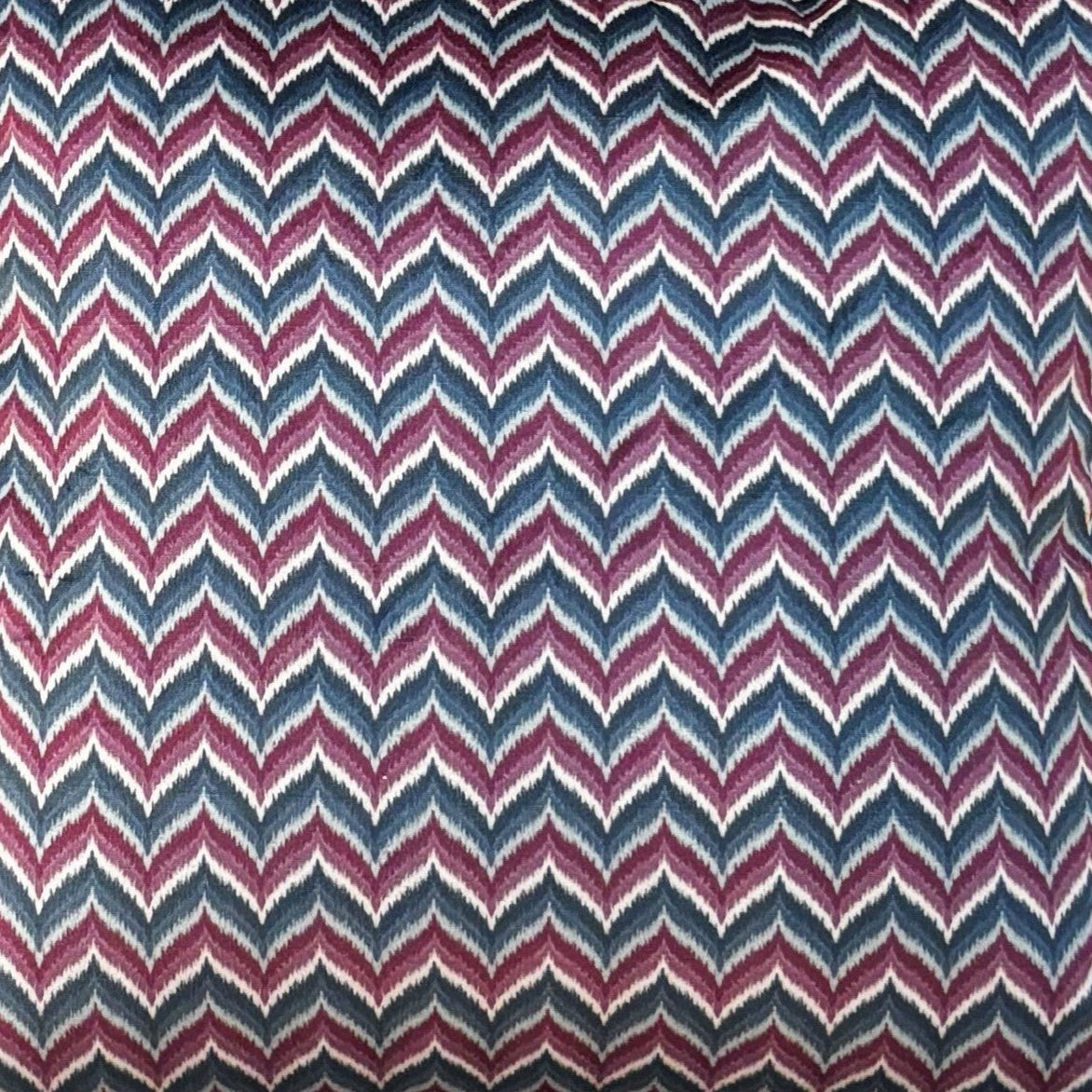 Purple Chevron Velvet Cushion Cover 16 x 16