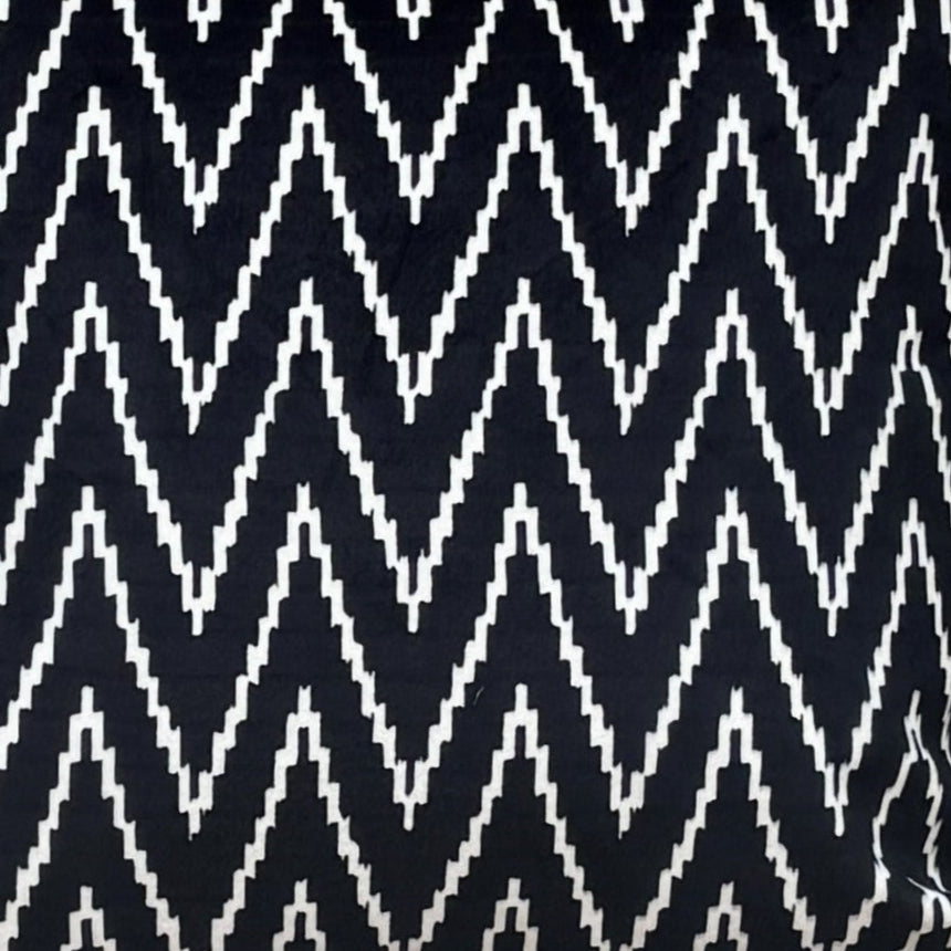 Black And White Velvet Cushion Cover 16 x 16
