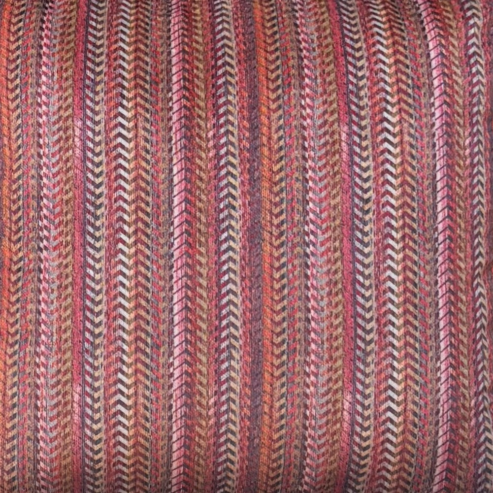 Rust Zig Zag Velvet Cushion Cover 16 x 16