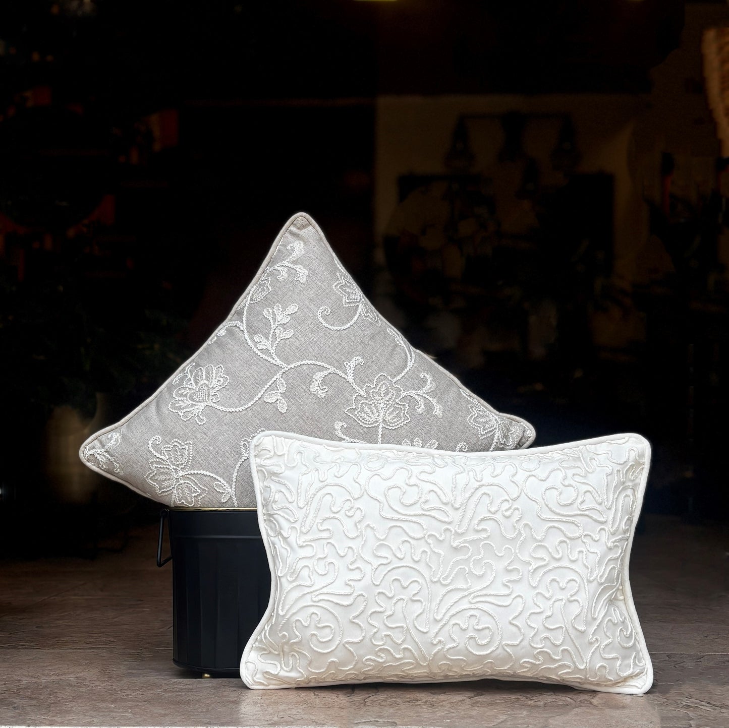 Modern White Velvet Cushion Cover 12 x 18