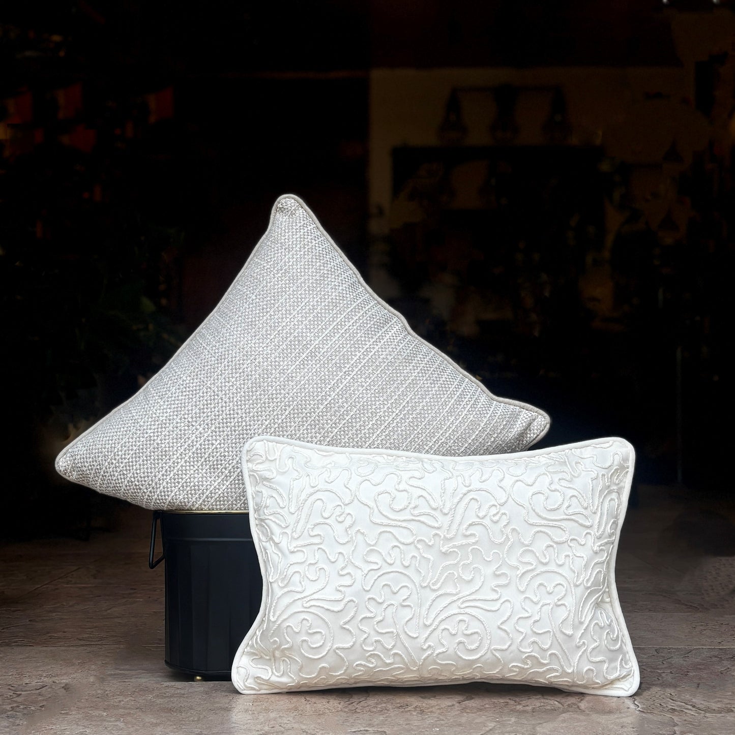 Modern White Velvet Cushion Cover 12 x 18