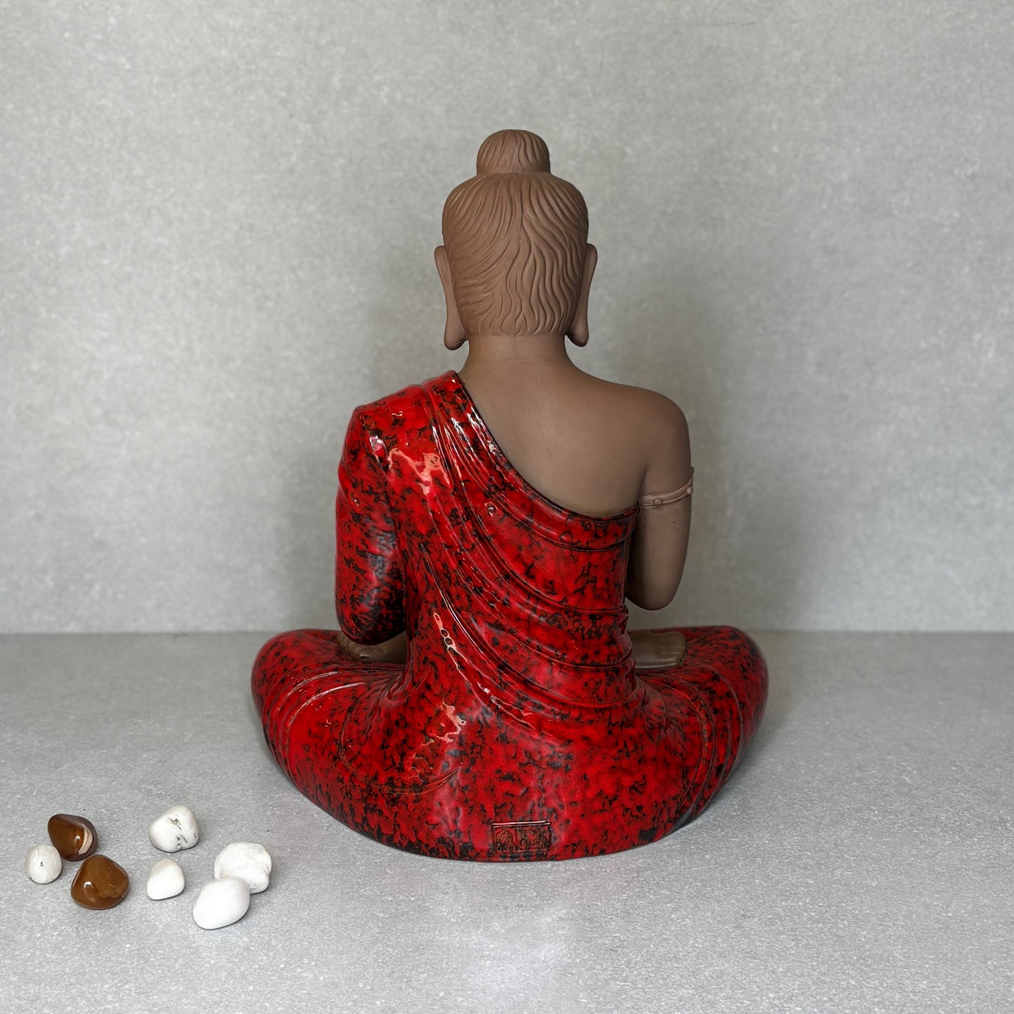Porcelain Sitting Buddha Sculpture