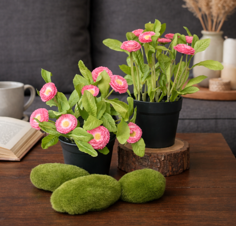Artificial Daisy Pot