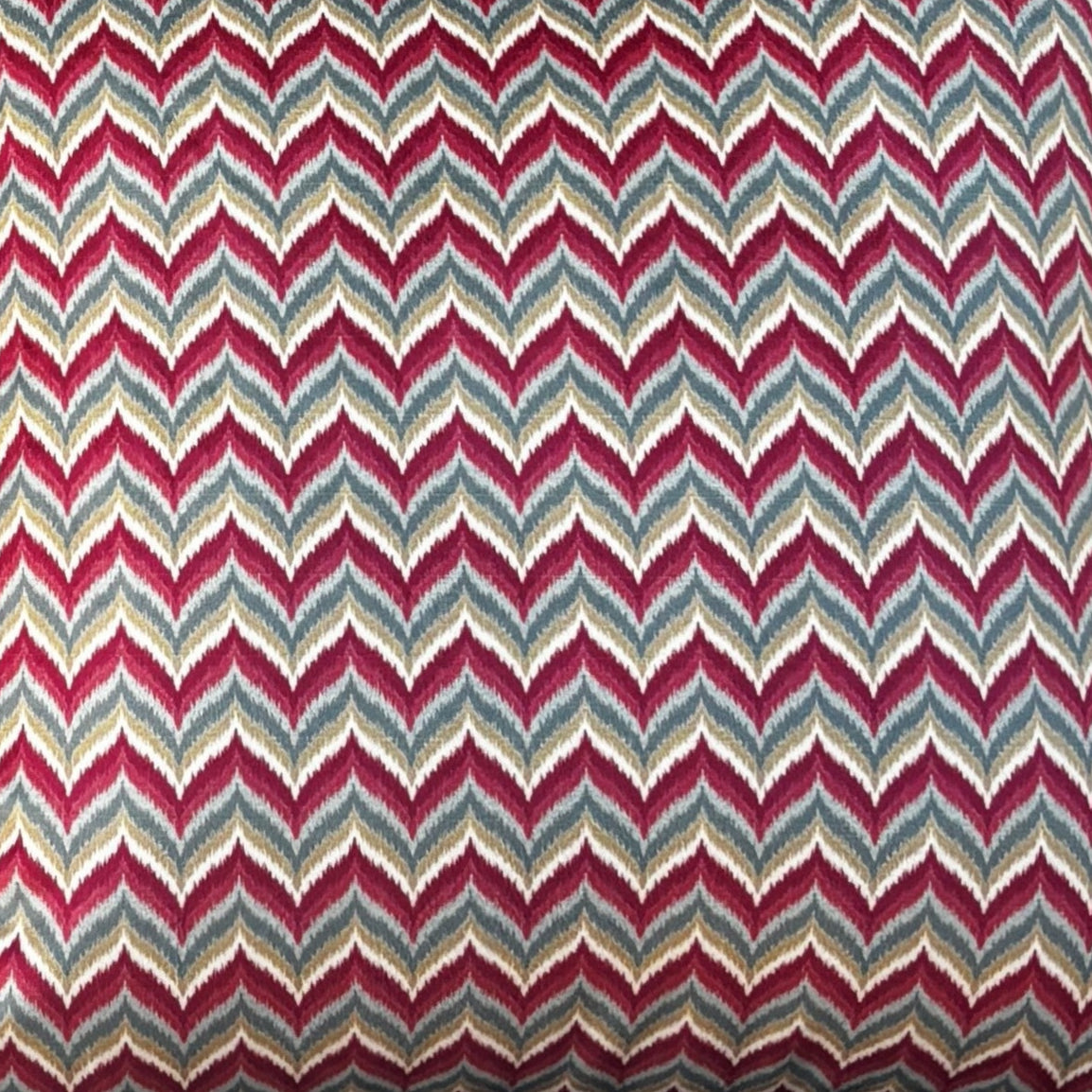 Red Chevron Velvet Cushion Cover 16 x 16