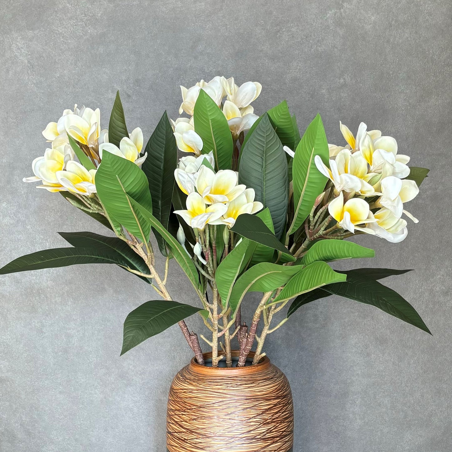 Artificial Frangipani Stem - White