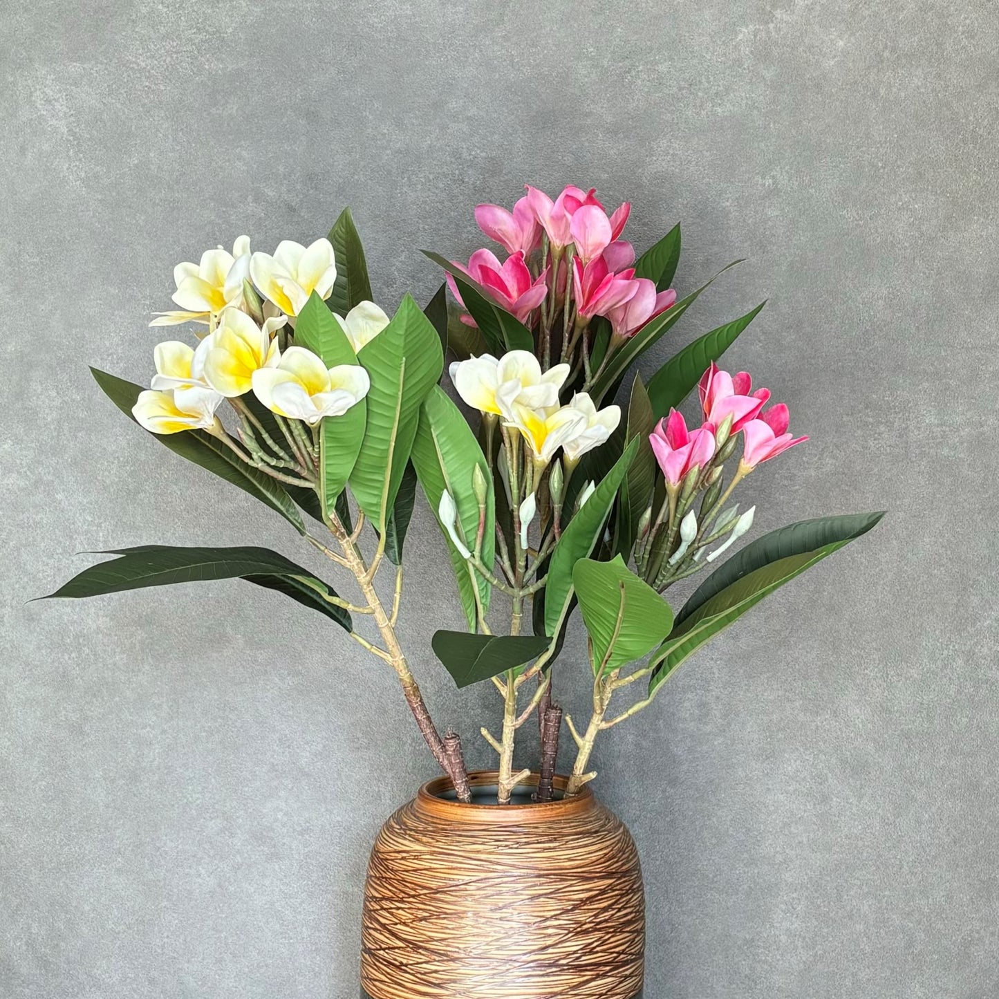 Artificial Frangipani Stem - White