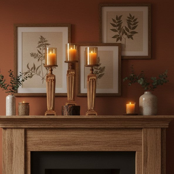 Vintage Pillar Metal Candlestand