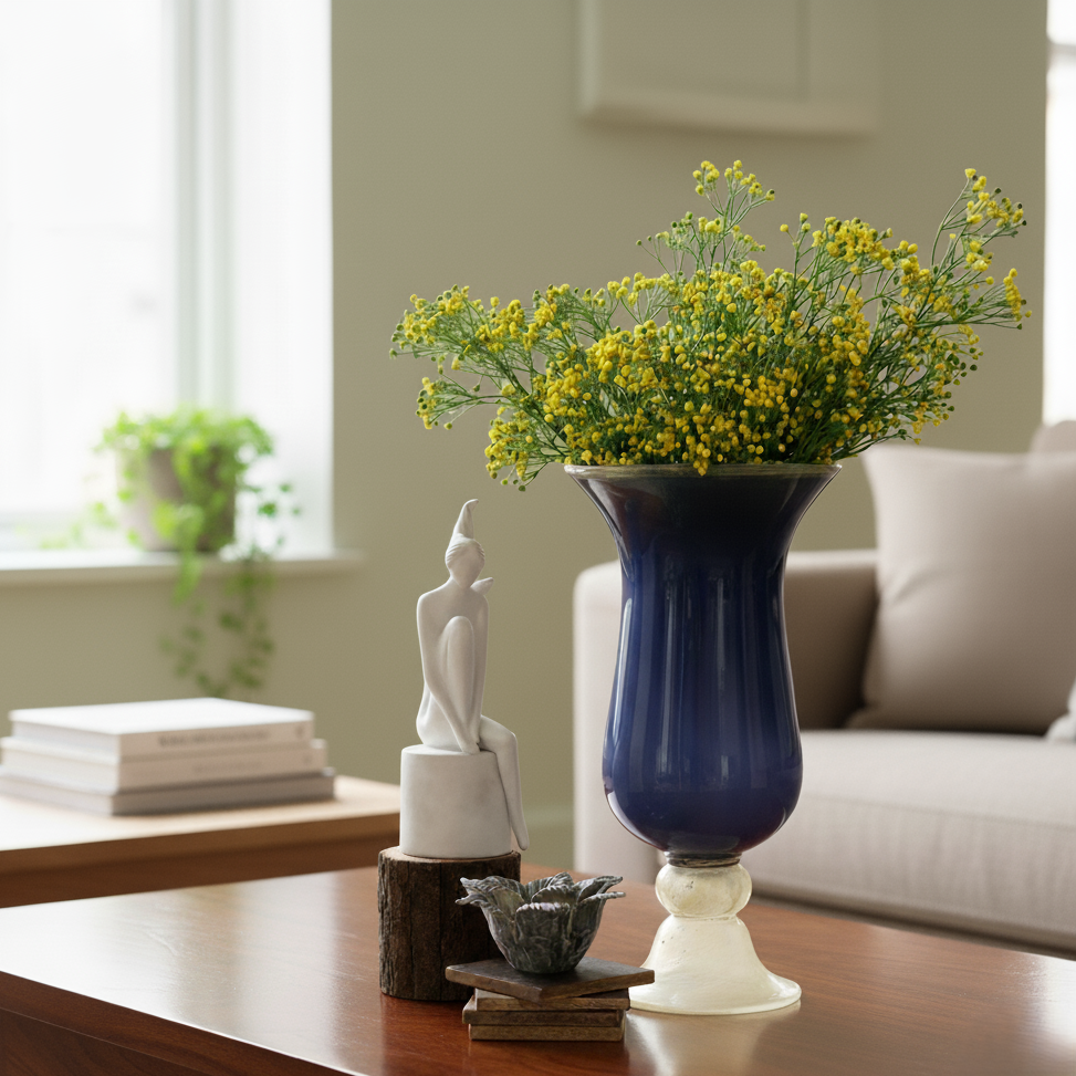 Purple Decorative Glass Vase