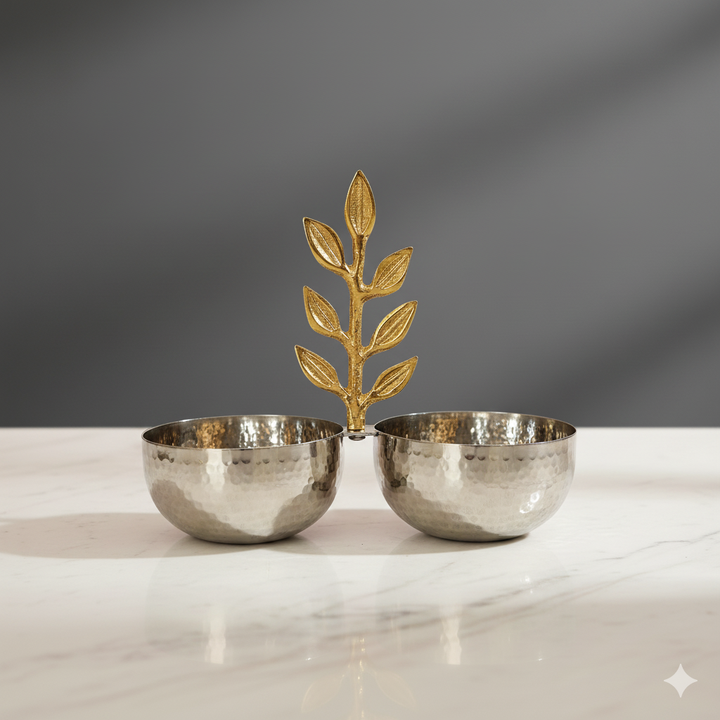 Twin Leaf Serving Bowls