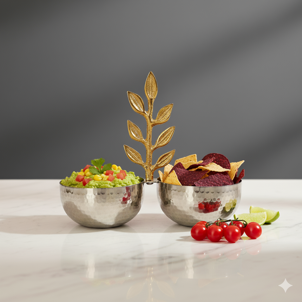 Twin Leaf Serving Bowls