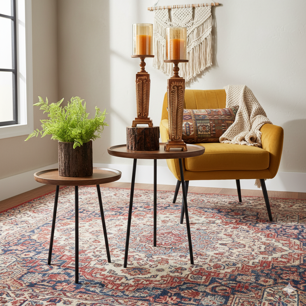 Vintage Pillar Metal Candlestand