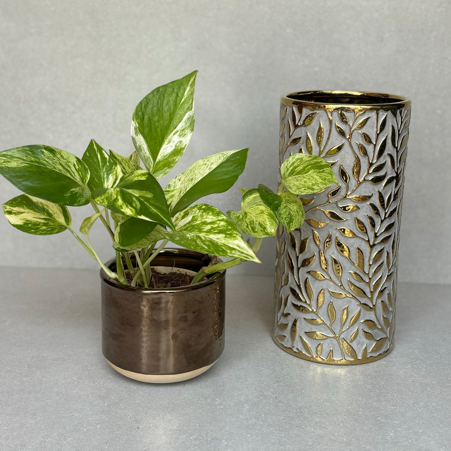 Ceramic Small Copper Planter