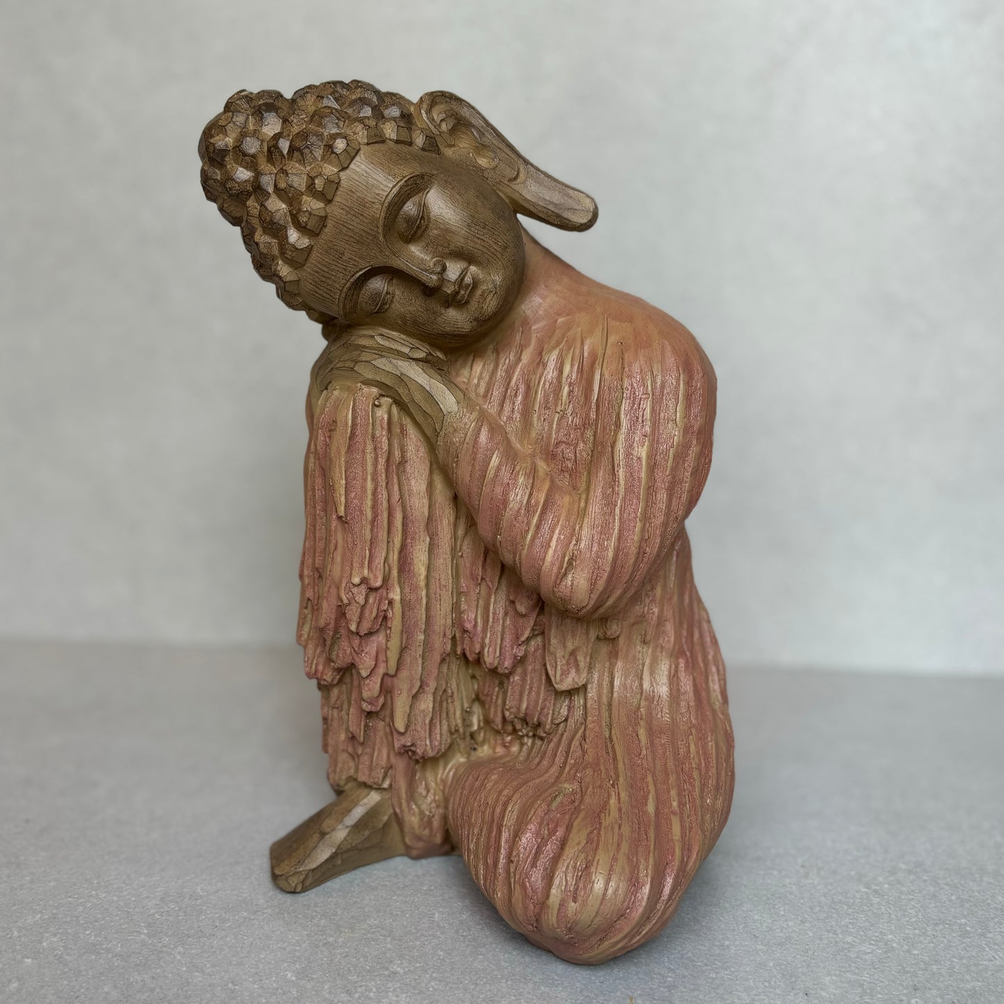 Resting Buddha Figurine - Pink