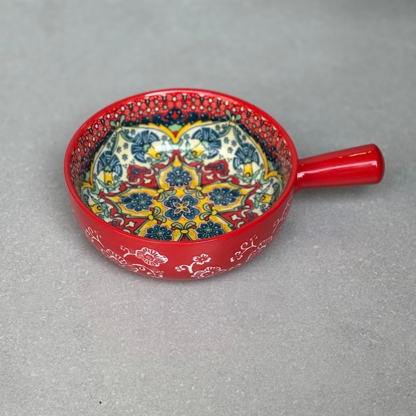 Red Ceramic Sauce Pan