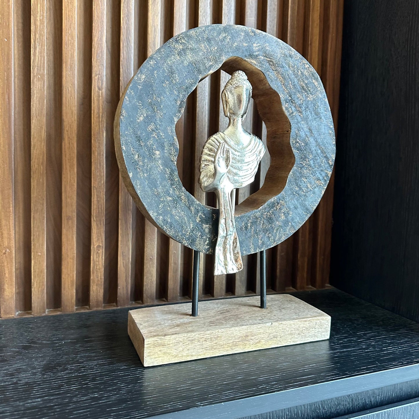 Buddha on Wooden Panel