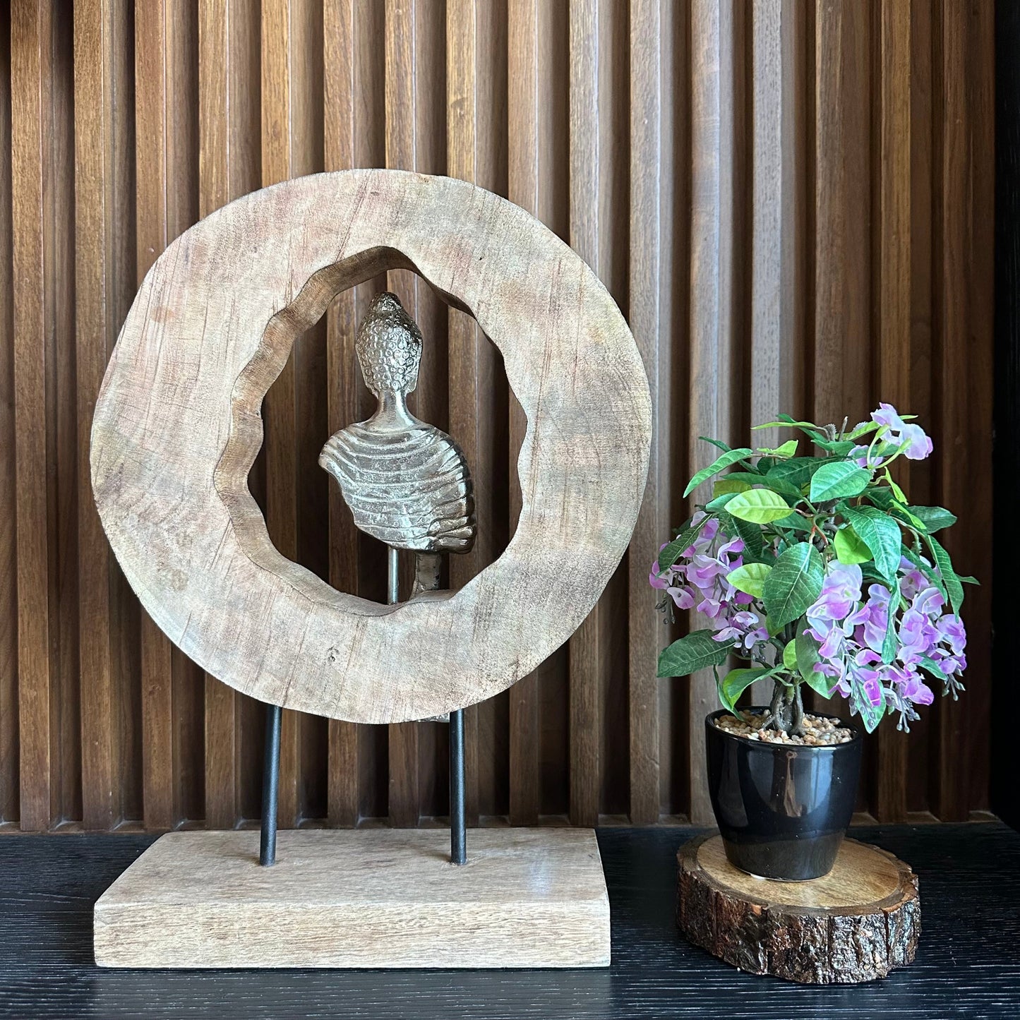 Buddha on Wooden Panel