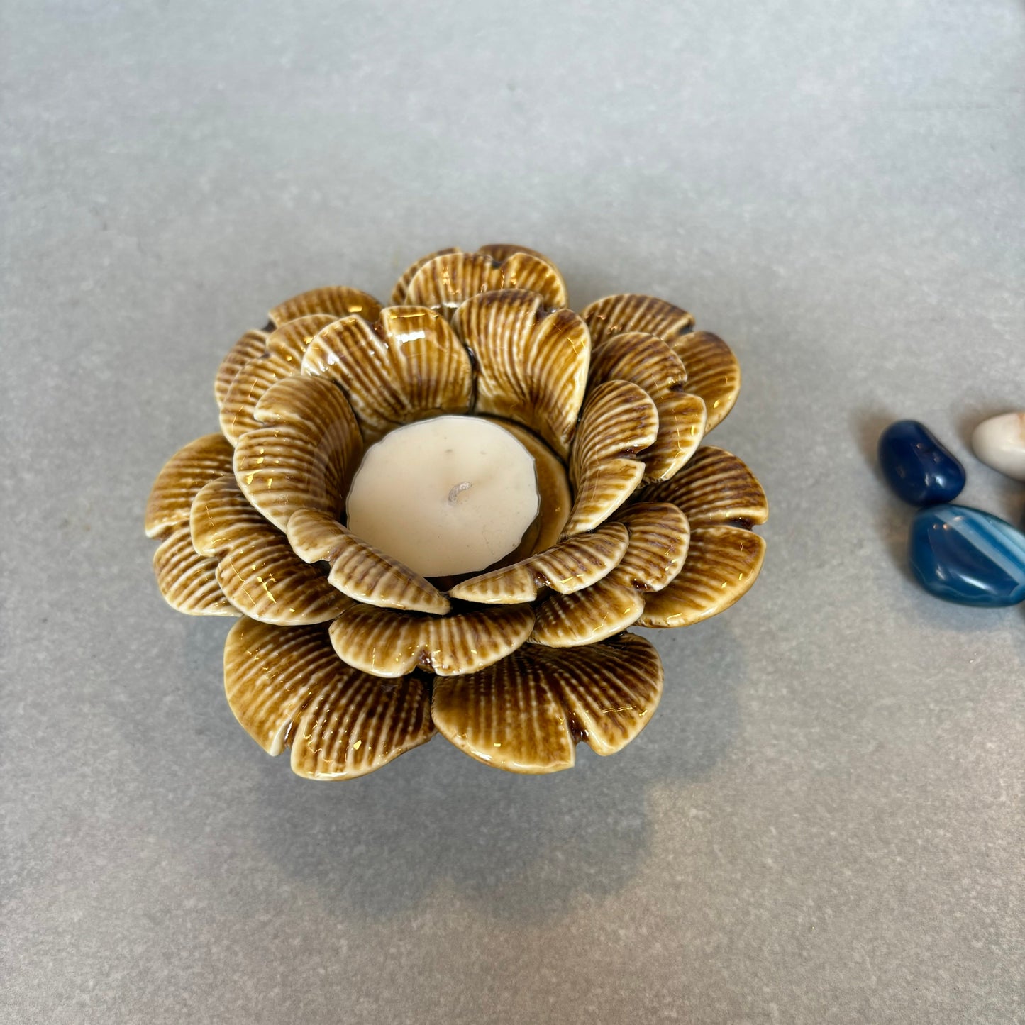Floral Ceramic T-Light Holder