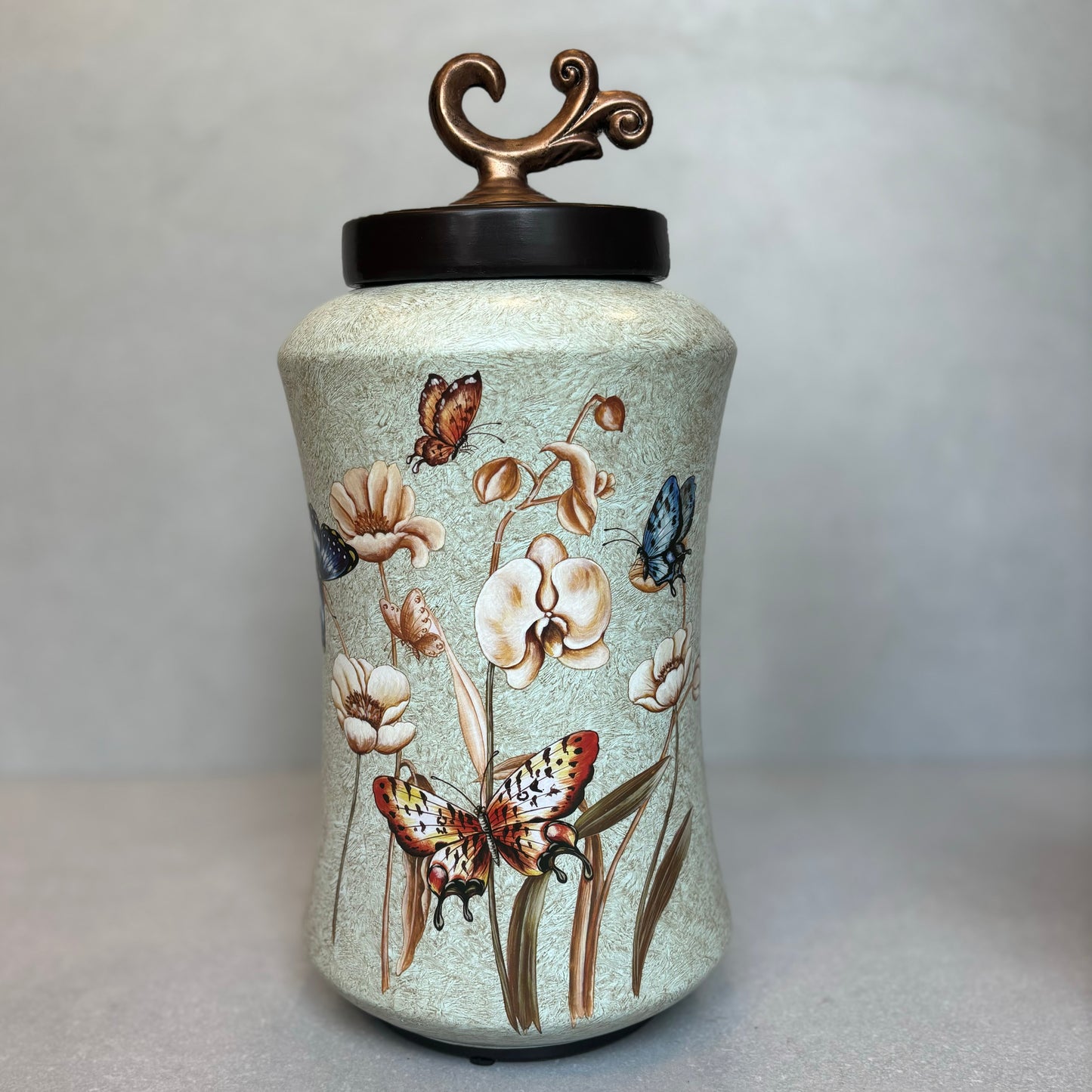Decorative Butterfly Jar With Lid