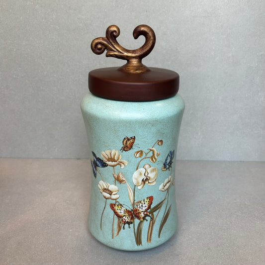 Decorative Butterfly Mint Jar With Lid