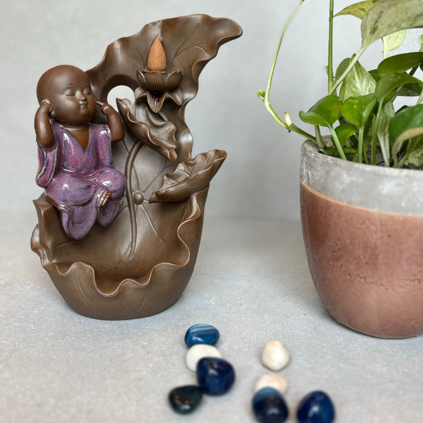 Cute Monk Backflow Burner