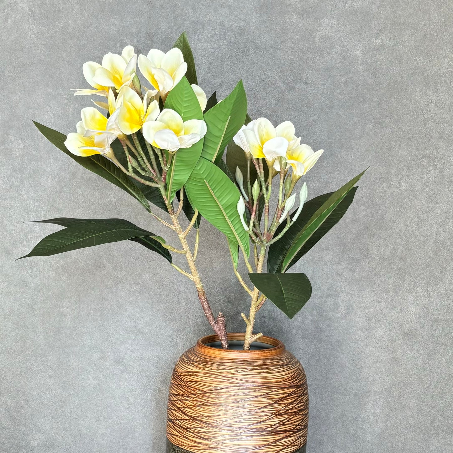 Artificial Frangipani Stem - White