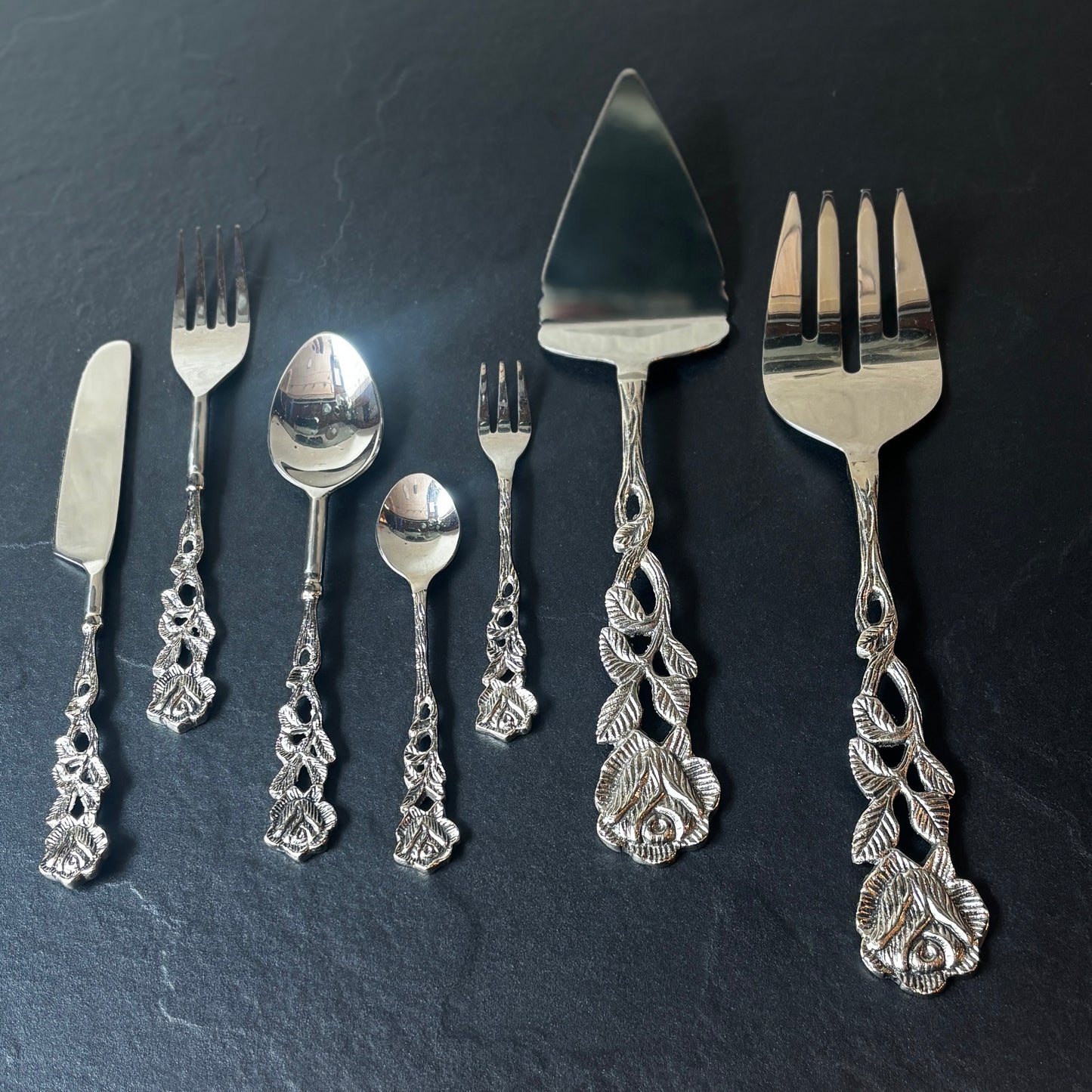 Antique Rose Table Knifes - Set Of 4