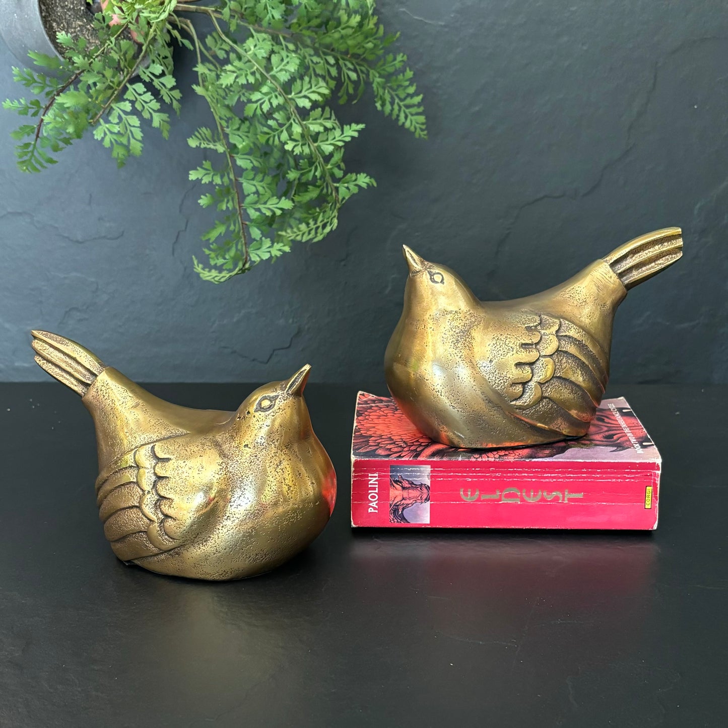 Antique Gold Metal Bird