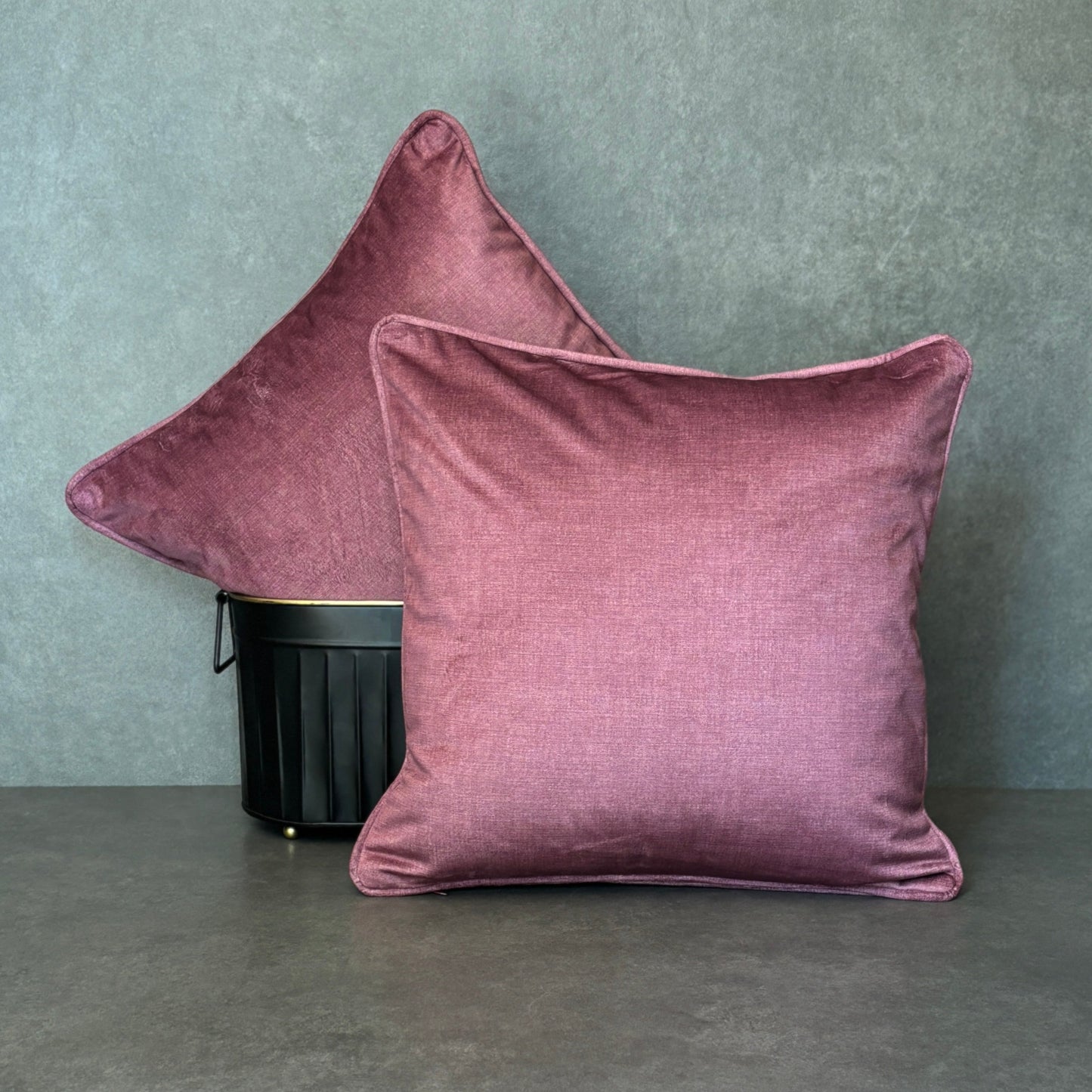 Solid Purple Velvet Cushion Cover 18 x 18