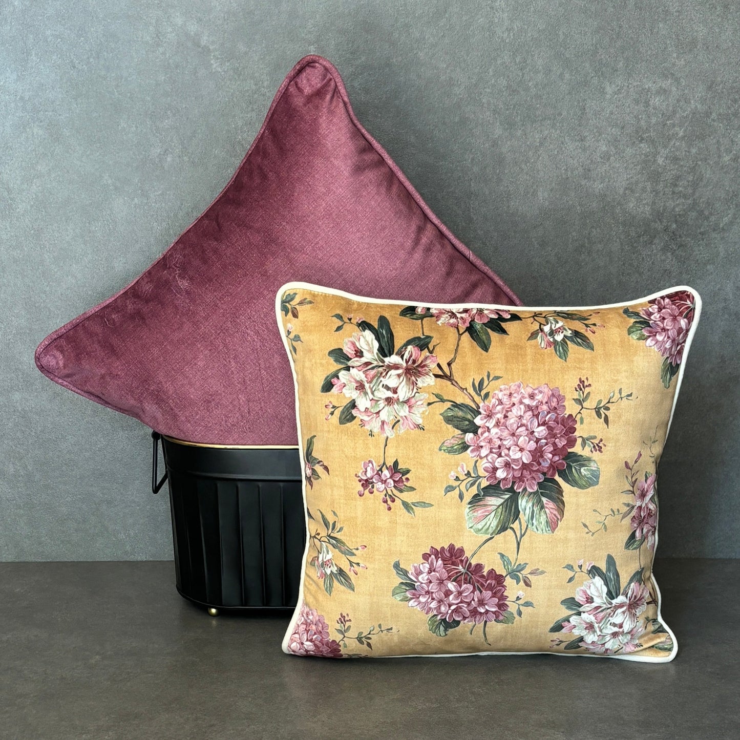 Solid Purple Velvet Cushion Cover 18 x 18