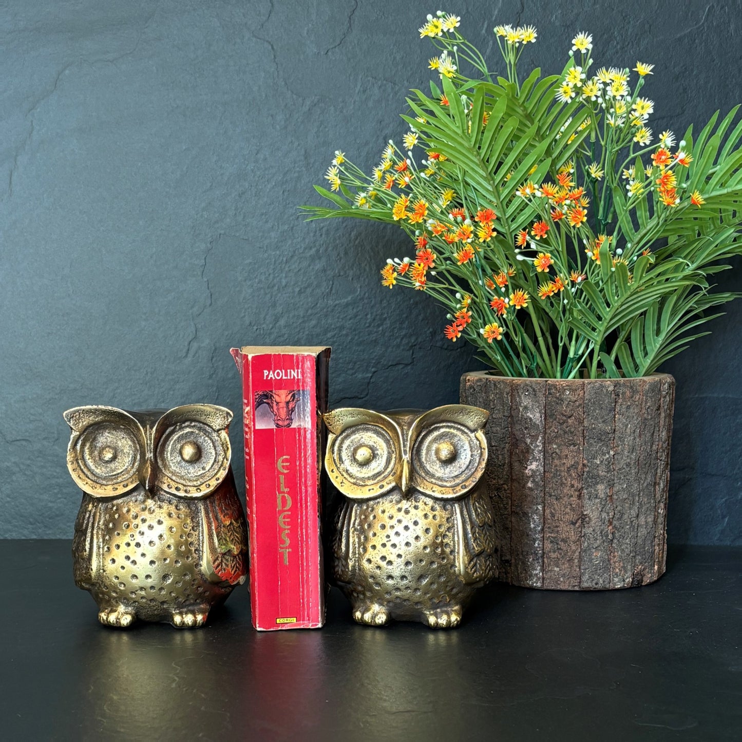 Rustic Metal Owl Bookend