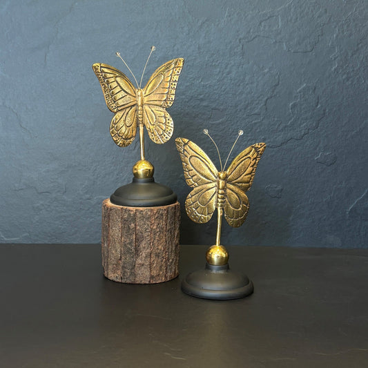 Antique Gold Metal Decorative Butterfly Sculpture