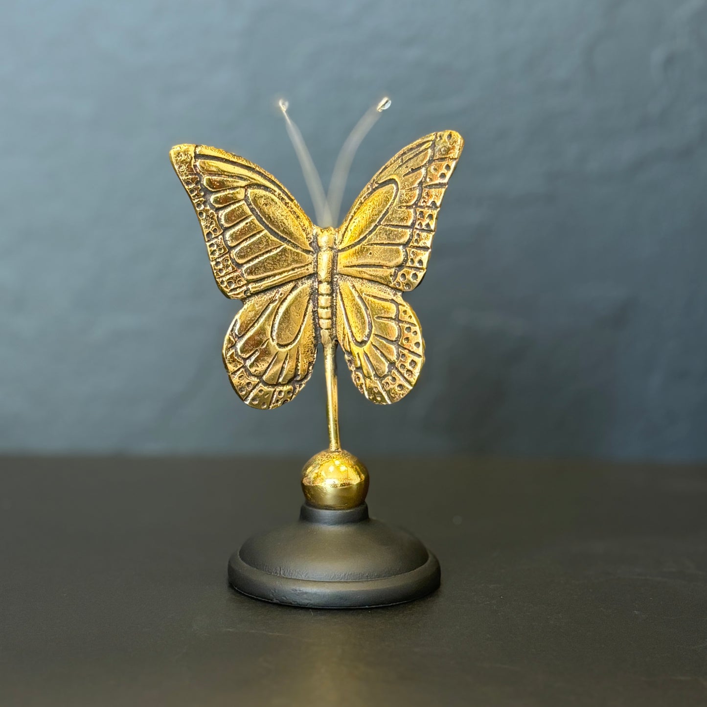 Antique Gold Metal Decorative Butterfly Sculpture