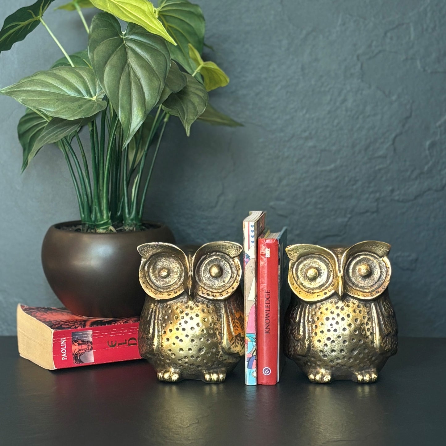 Rustic Metal Owl Bookend