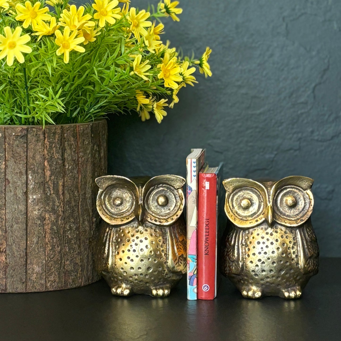 Rustic Metal Owl Bookend