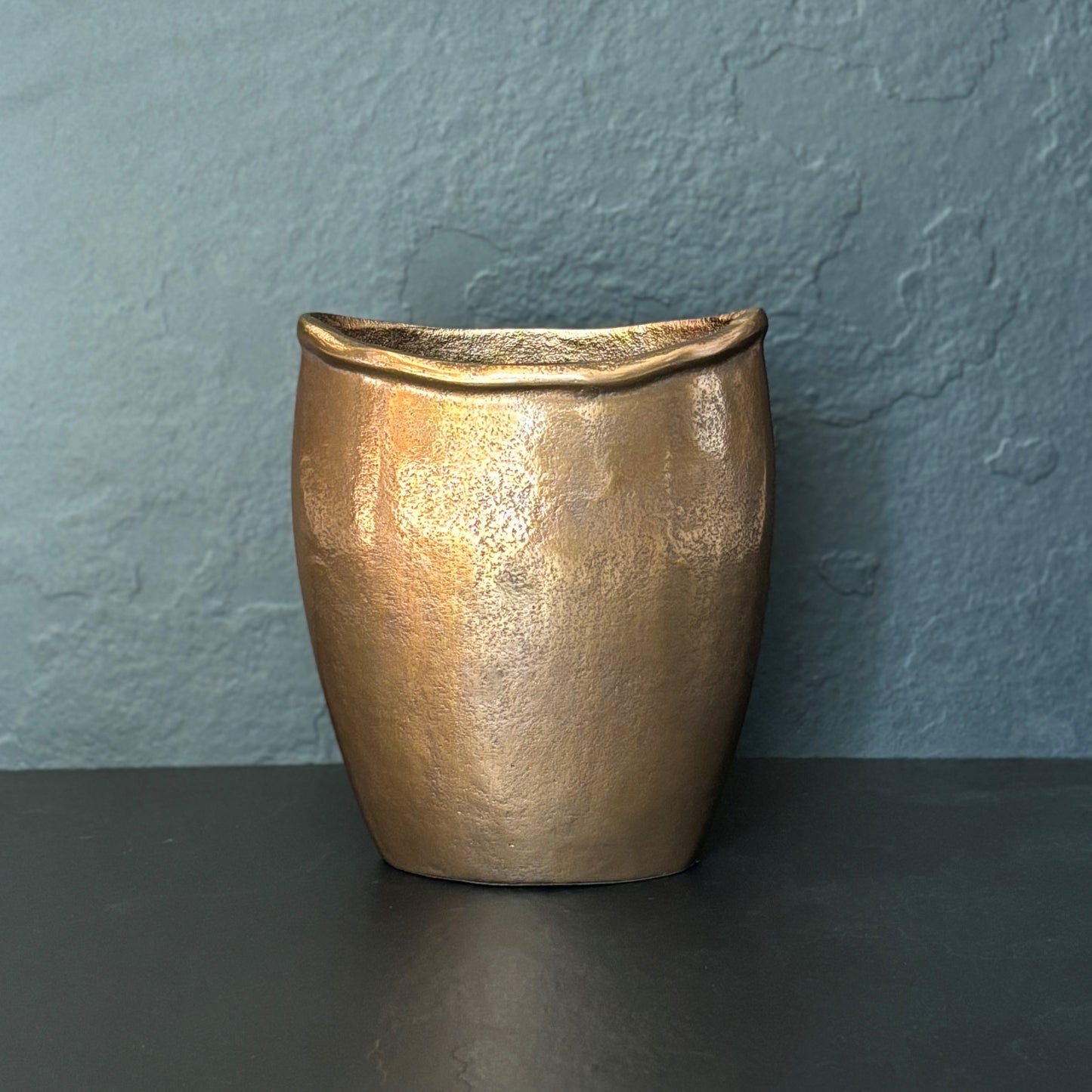 Champagne Gold Metal Vase