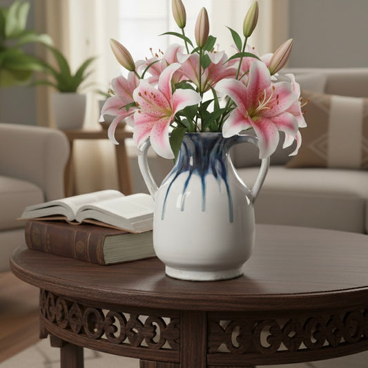 Ceramic Glazed Pot With Handles