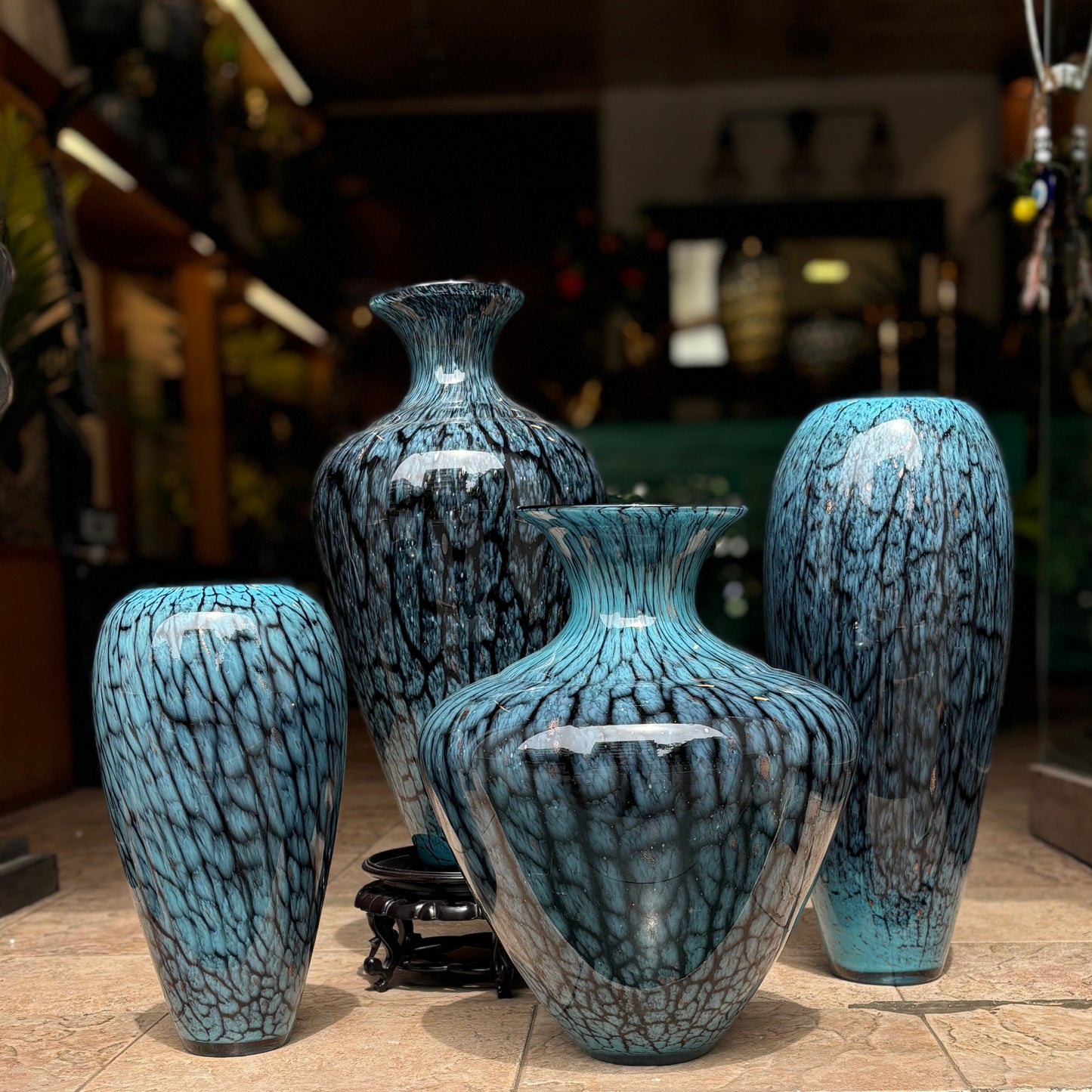 Glazed Glass Vase