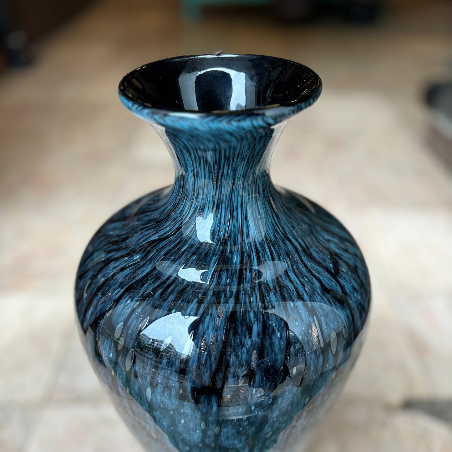 Glazed Glass Vase