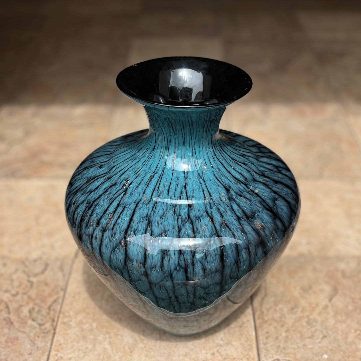 Glazed Glass Vase