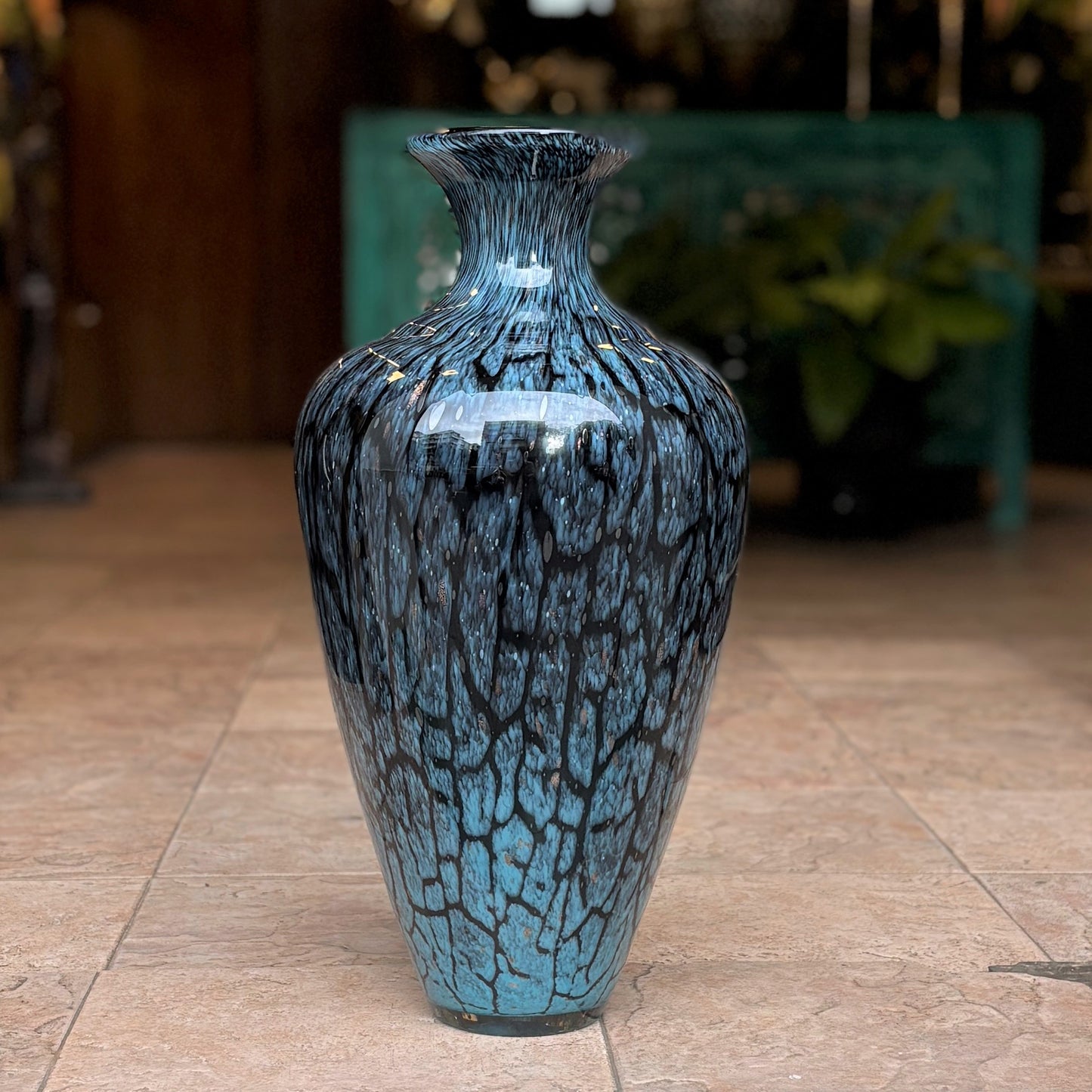 Glazed Glass Vase